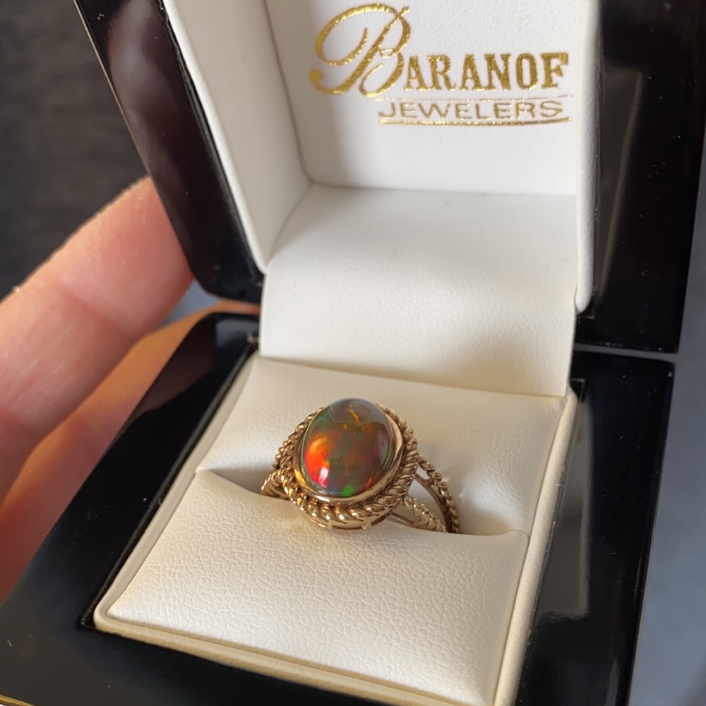 Ethiopian Opal Ring - image 1